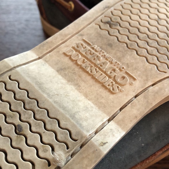 Navy and Burgundy Sebago Docksides - Picture 4 of 4
